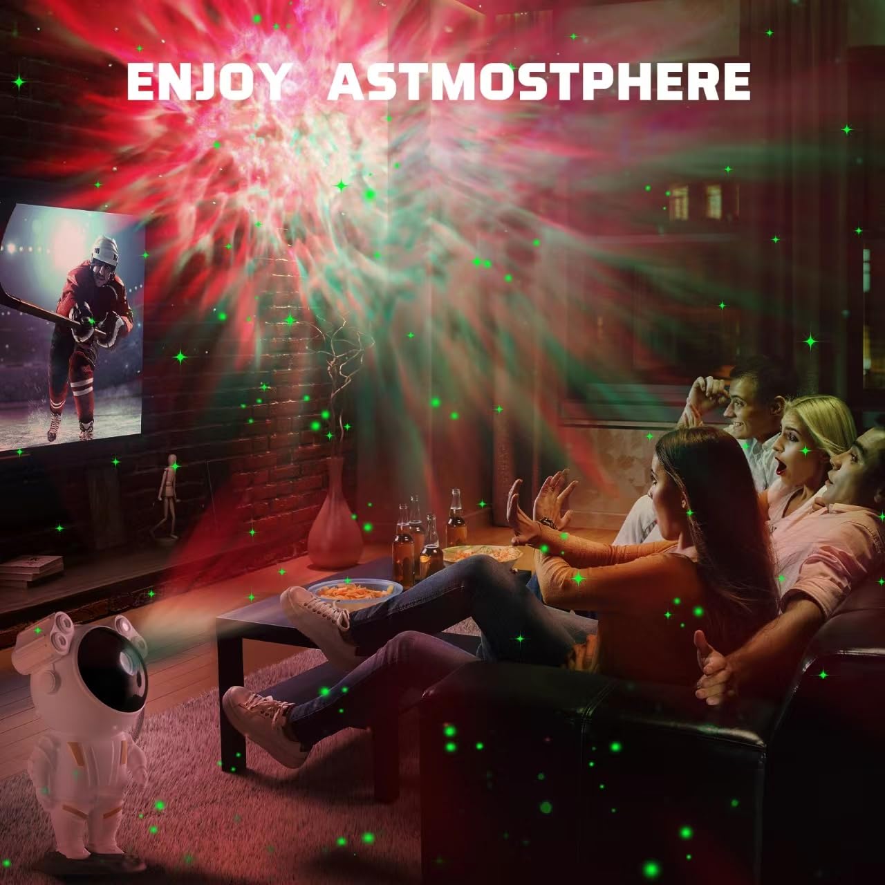 Star Projector Night Lights,Tiktok Astronaut Nebula Galaxy Lights for Bedroom,Gaming Room Décor Aesthetic,Remote Control Timing and 360°Rotation Magnetic Head