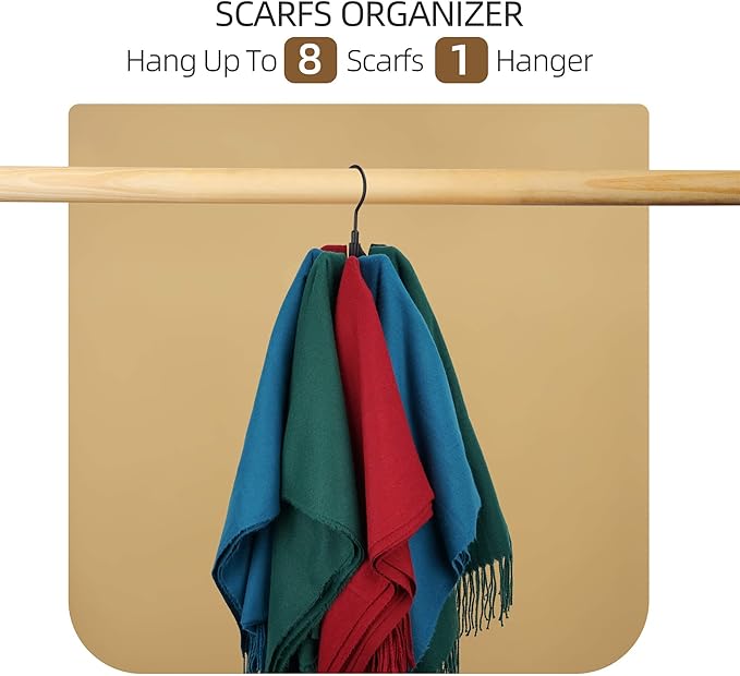 ZEDODIER Belt Hanger, Rotatable Belt Rack Closet Accessories Organizer
