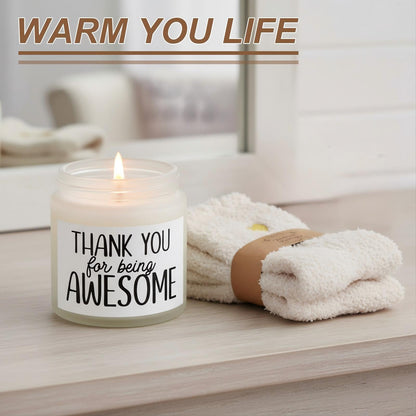 Zopeal 10 Pcs Mother Appreciation Gifts Thank You Gifts Set for Women with Canvas Tote Bag Candle Glass Tumbler Socks Bracelet Makeup Bag for Mother Friend Coworker Teacher Employee Birthday Gift