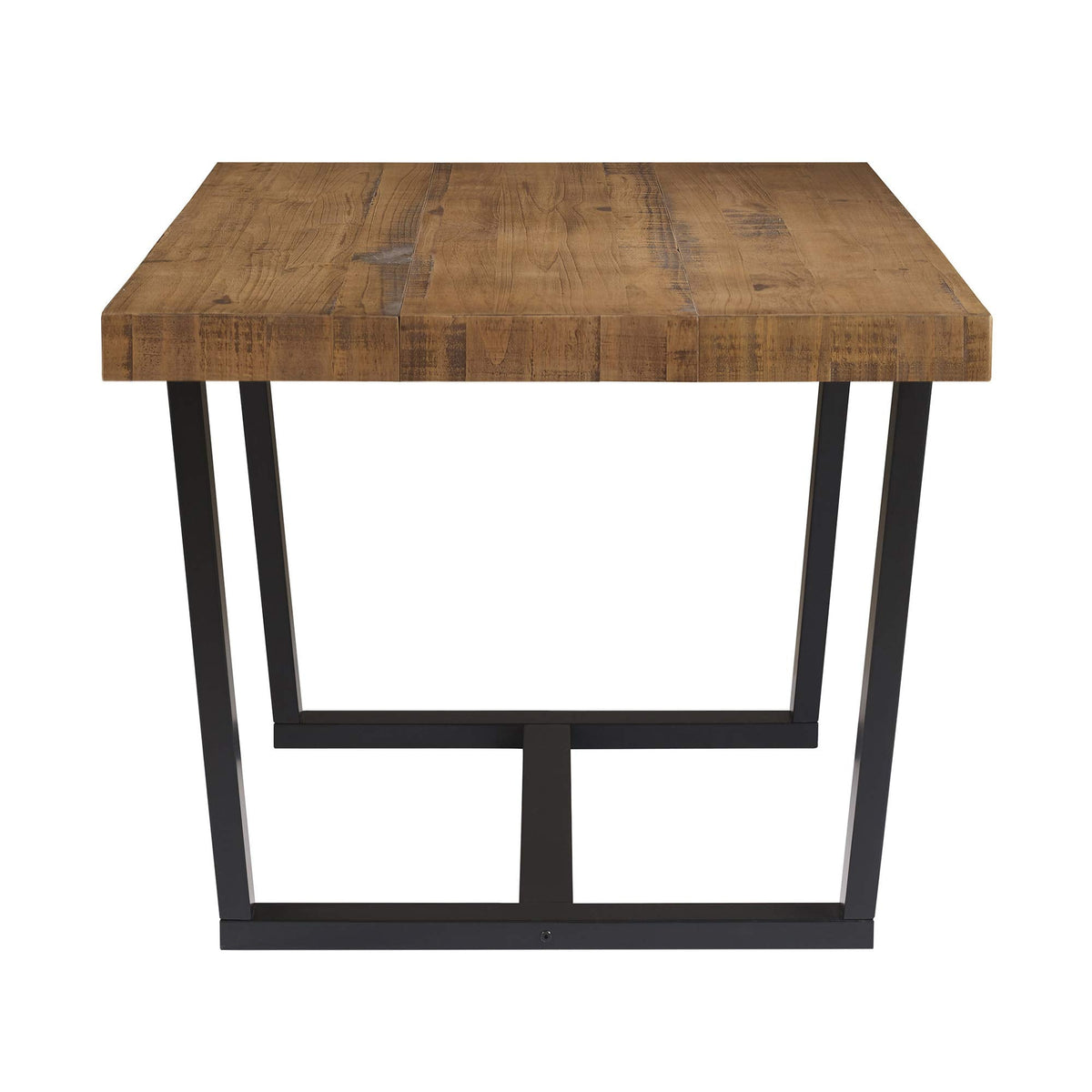 Walker Edison Durango Distressed Solid Wood Dining Table, 52 Inch, Rustic Oak