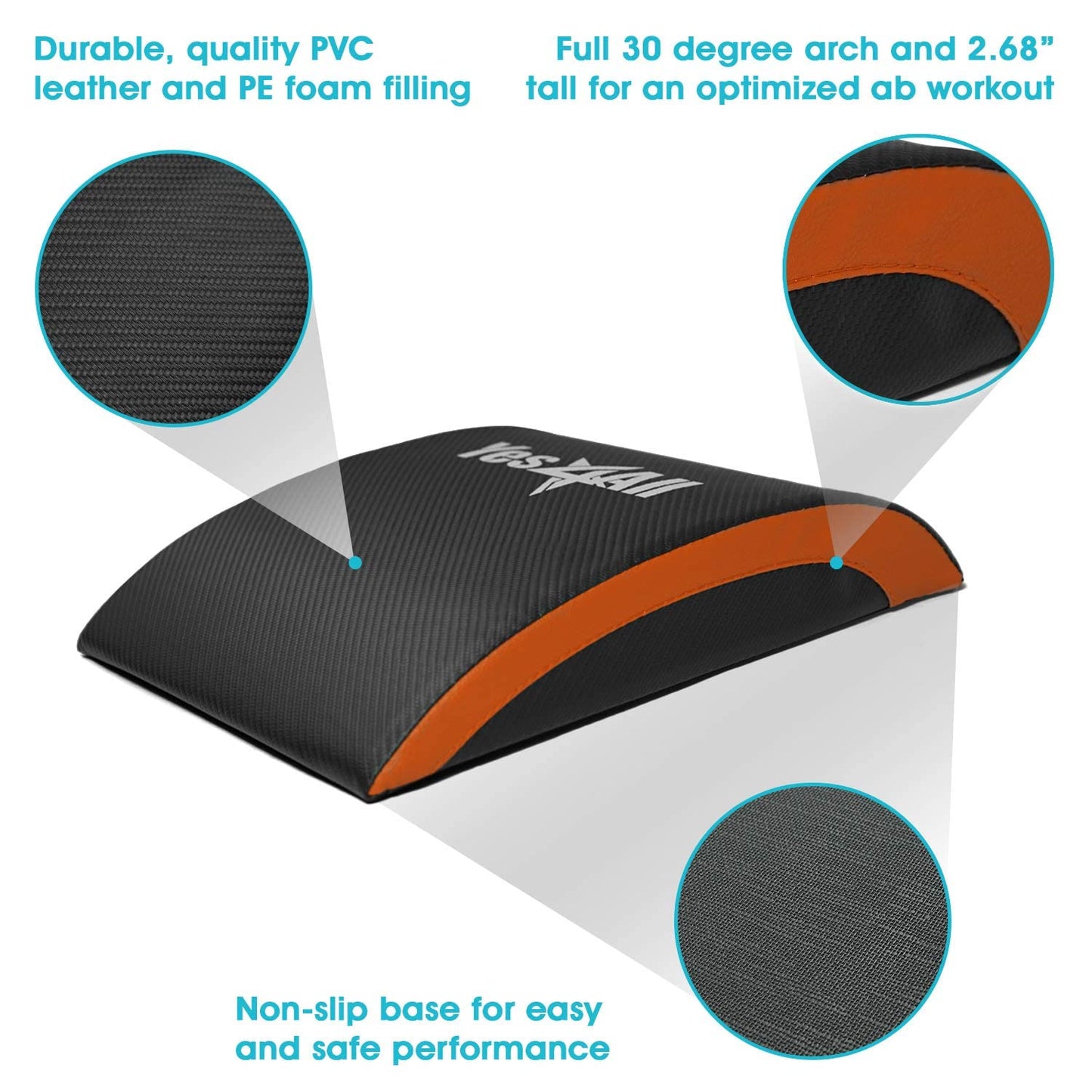 Yes4All Ab Exercise Mat Tailbone & No Tailbone, Foldable Abdominal Sit Up Support Pad, Abs Workout Equipment for Core Training and Lower Back