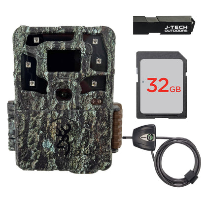Browning Strike Force Pro X 1080 Trail Game Camera Bundle Includes 32GB Memory Card and J-TECH Card Reader and and Python Cable Lock (24MP) | BTC5PX1080
