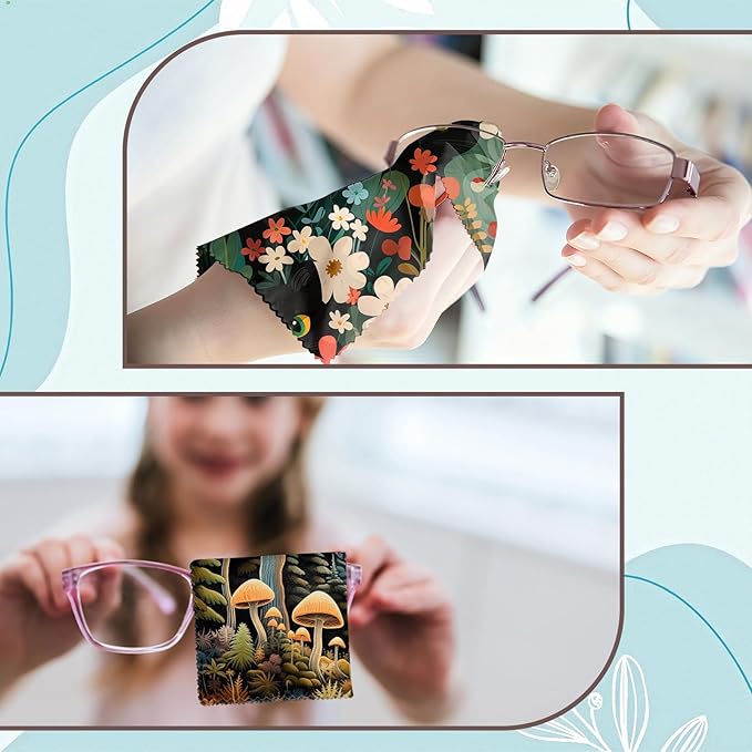 6 PCS Glasses Cleaning Cloth Eyeglass Lens Microfiber Cleaning Cloth Reusable