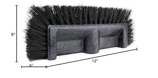SPARTA Multi-Level Tile Scrub Brush 12" Wide Brush Head, Heavy-Duty Tile