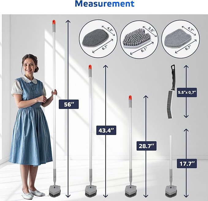 DSV Standard Tile Tub Scrubber Brush Shower Scrubber