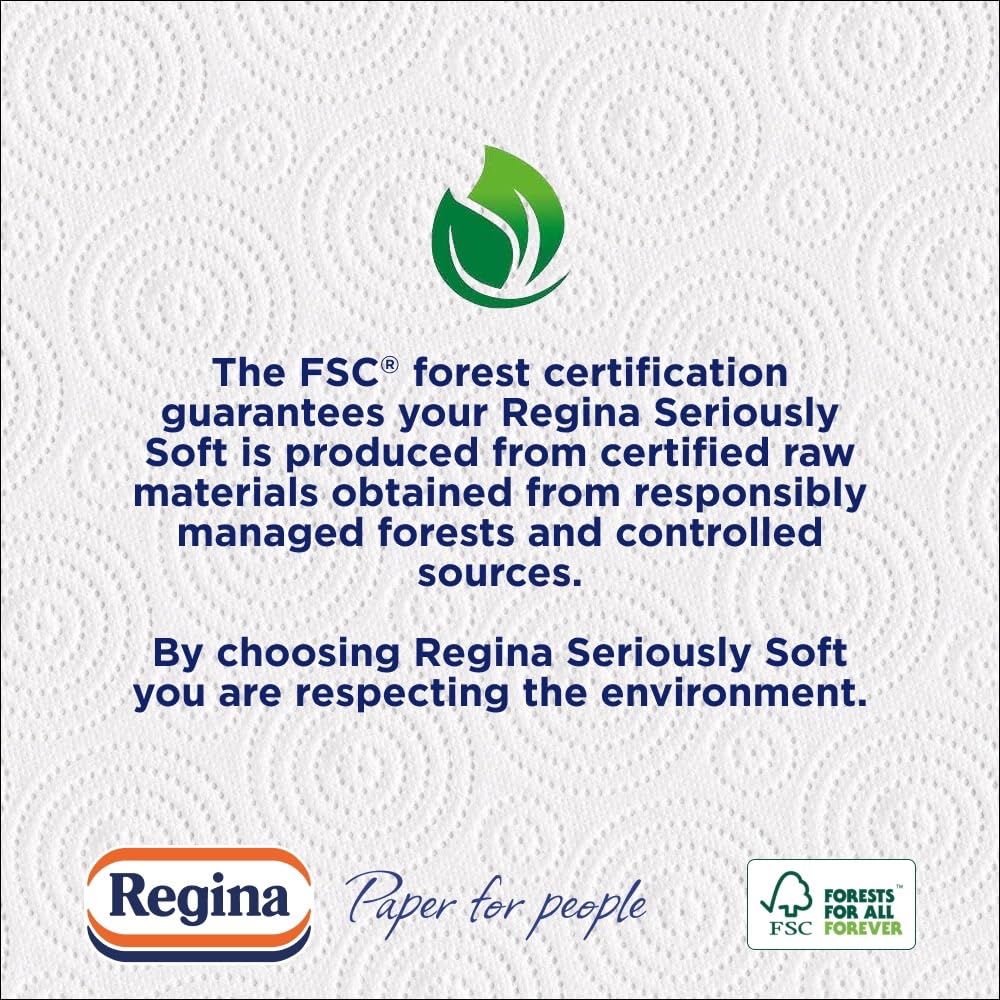 Regina Thirst Pockets Kitchen Roll - 12 Rolls, 1,200 Super Absorbent Sheets, Unique Pocket Technology, Your Ideal Kitchen Companion, FSC certified product
