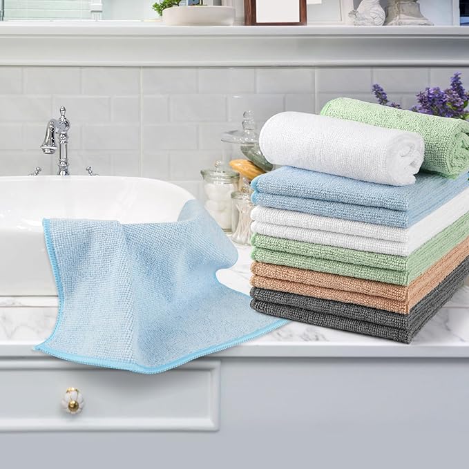 Orighty Washcloths Bulk Towels Set 50 Pack, Highly Absorbent and Soft Feel