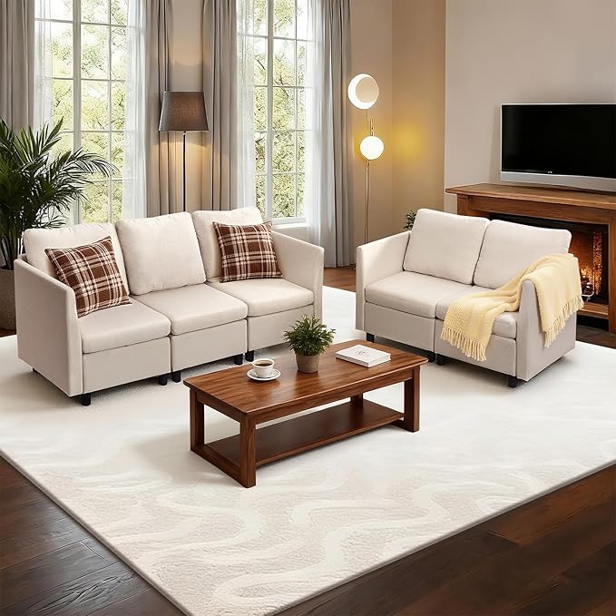 VEVOR Modular Sectional Sofa, Modern 5-Seater Modular Sofa