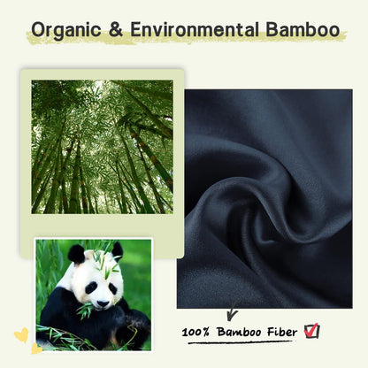 100% Handmade Bamboo Sleeping Eye Mask for Women for Men,Night Masks,Organic Sleep Mask,Blockout Eye Mask for Sleeping,Large Size Adjustable (Navy Blue)