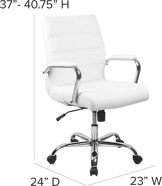 Flash Furniture Whitney Mid-Back Swivel LeatherSoft Desk Chair