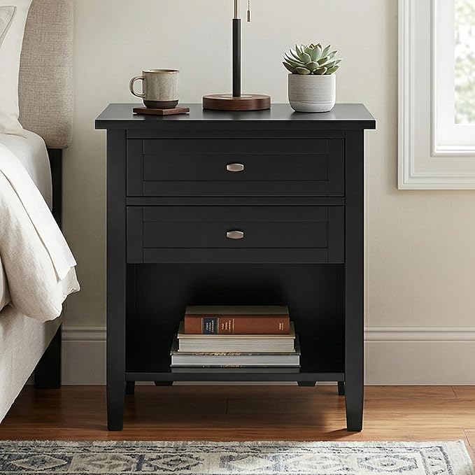 SIMPLIHOME Warm Shaker Bedside Table