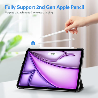 ProCase Case for iPad Pro 12.9" 6th/5th/4th/3rd Gen/iPad Air 13" (M3/M2), Cover for iPad Pro 12.9 Inch 2022 2021 2020 2018/ iPad Air 13 Inch 2025 2024, Slim Stand Hard Back ShellBlack