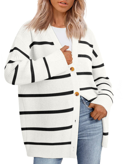 LILLUSORY Women Oversized Cardigan Sweater 2025 Fall Outfits Cloth Fashion V Neck Knit Button Front Casual Trendy Tops