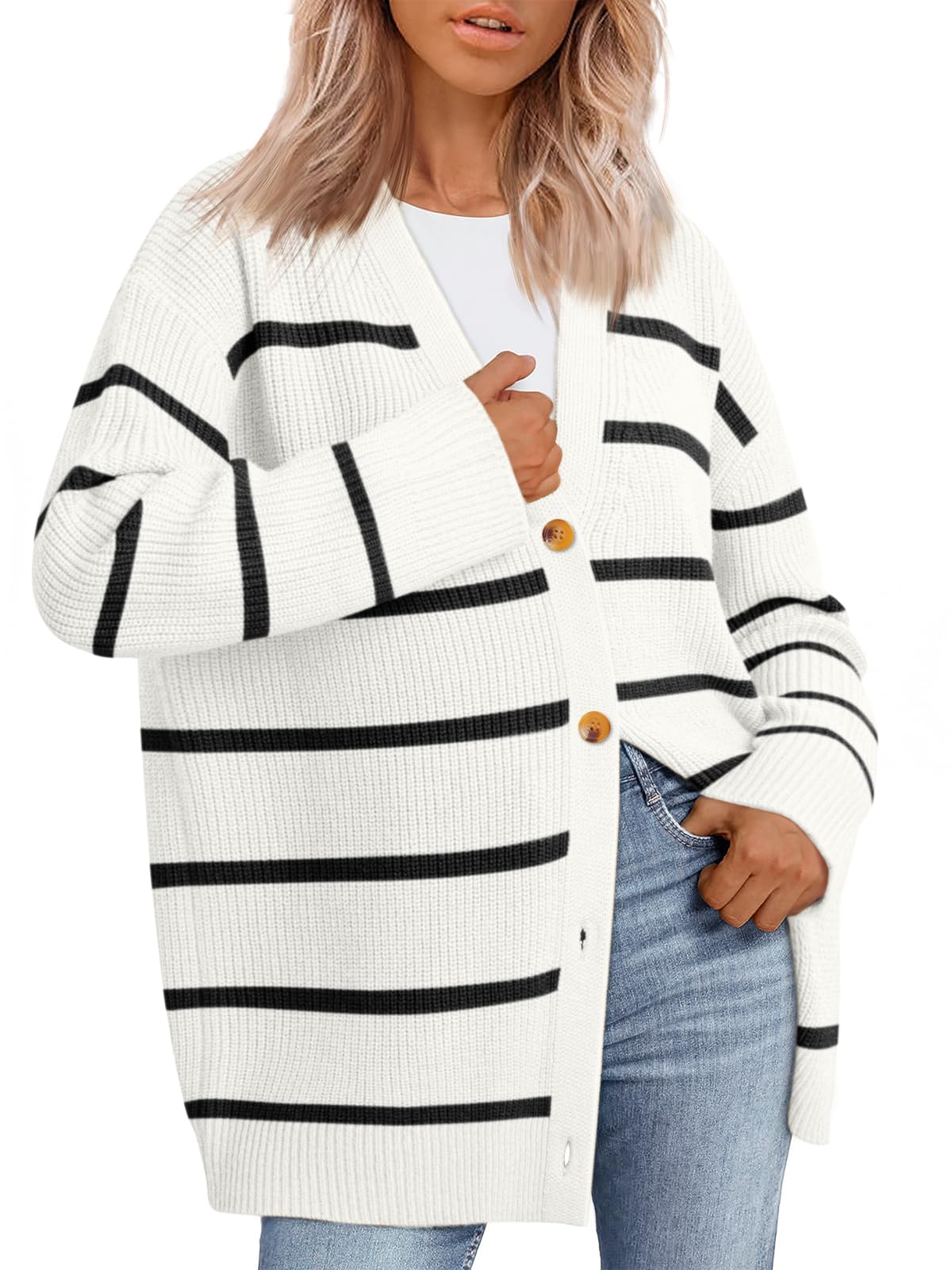 LILLUSORY Women Oversized Cardigan Sweater 2025 Fall Outfits Cloth Fashion V Neck Knit Button Front Casual Trendy Tops