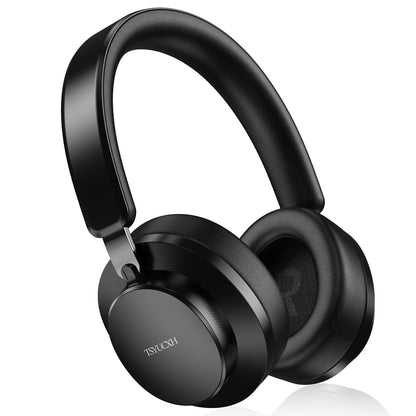 Over Ear Headphones Wireless Bluetooth, Noise Cancelling Headphones Bluetooth with Microphone, Cancelling Wireless Headphone Over Ear, 65h Playtime, Clear Calls, Comfort Fit For Travel (Black)