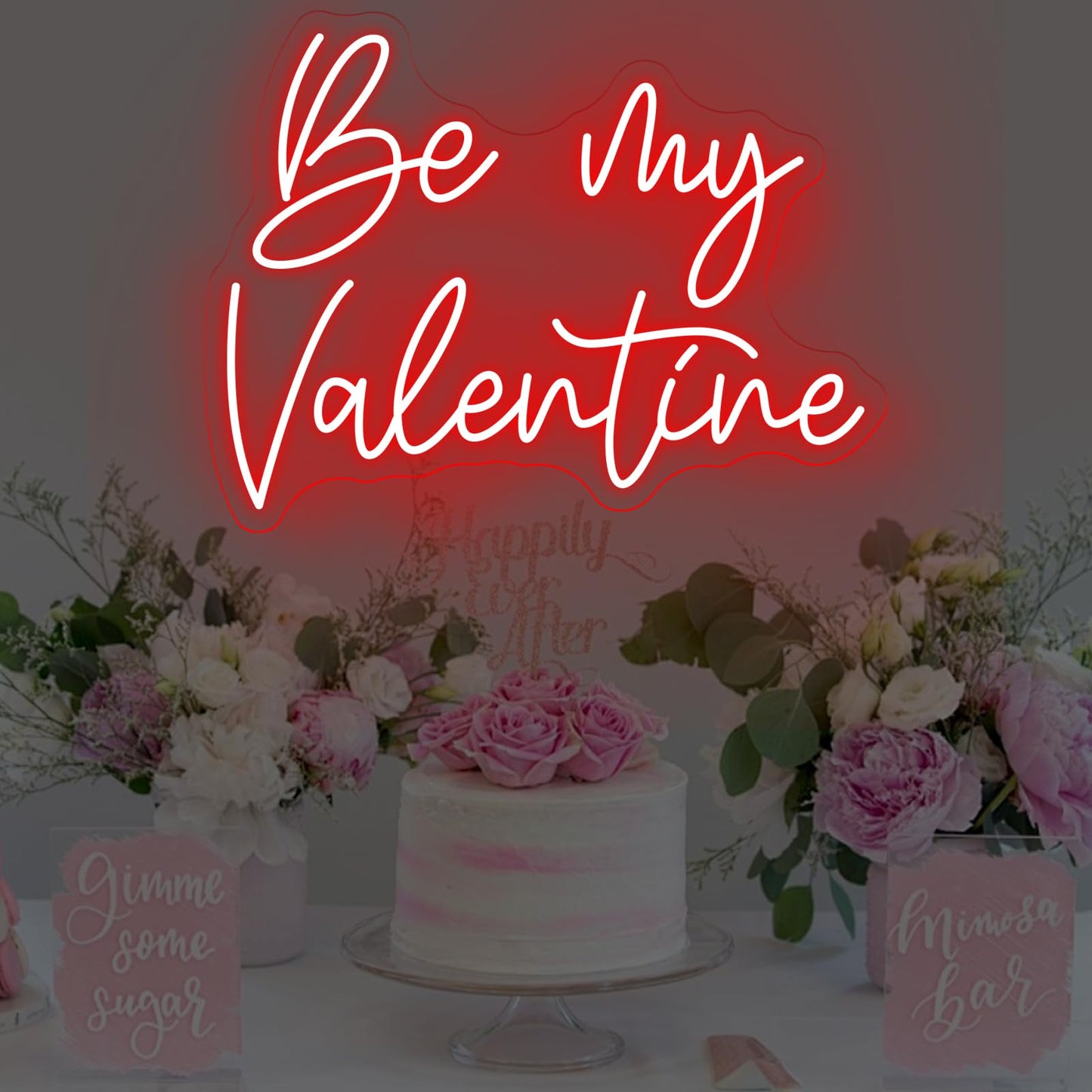 Be My Valentine Neon Sign for Bedroom Atmosphere Decor Love neon Light, Party Lover Wedding Home Ceremony Decorations, Valentine's Day Lover Gift, Couple Room Light, Bar Home Lamp Party-Red-16.5"x12.6"