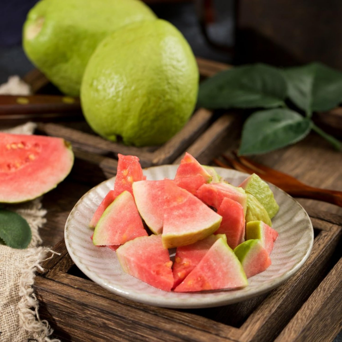 2 Guava Plants Live, Pink Guava Tree Live Plant, 4-8'' Tall, Easy Tropical Fruit for Gardens, No Potted