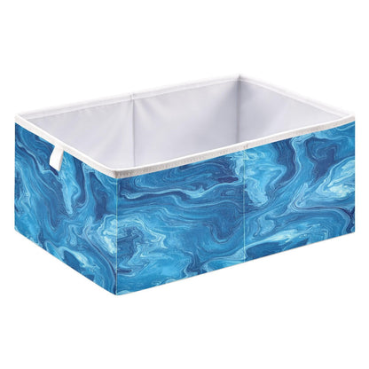 senya Large Storage Bins Blue Pigment Collapsible Foldable Storage Cubes Fabric Basket Closet Organizer Containers Box for Home Bedroom Office 11 x 11 x 11in
