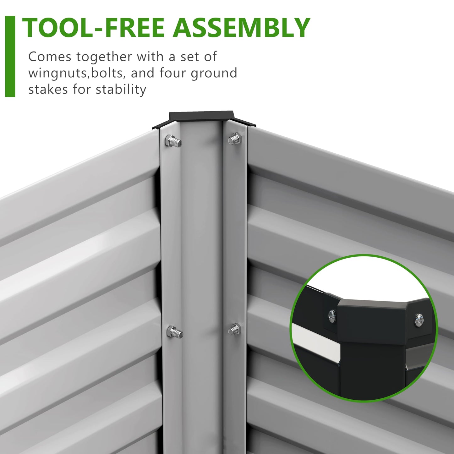 Easllre 2PCS 12x3x1ft Galvanized Raised Garden Bed,Outdoor Planter Box Metal Patio Kit Planting Bed for Vegetables Flowers Herb,Black