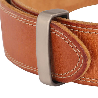 DJCAIZYY Belt Loop Keeper 1 1/2" (38mm-40mm) Grey Brushed Belt Loop Men's Belt Buckle Accessories