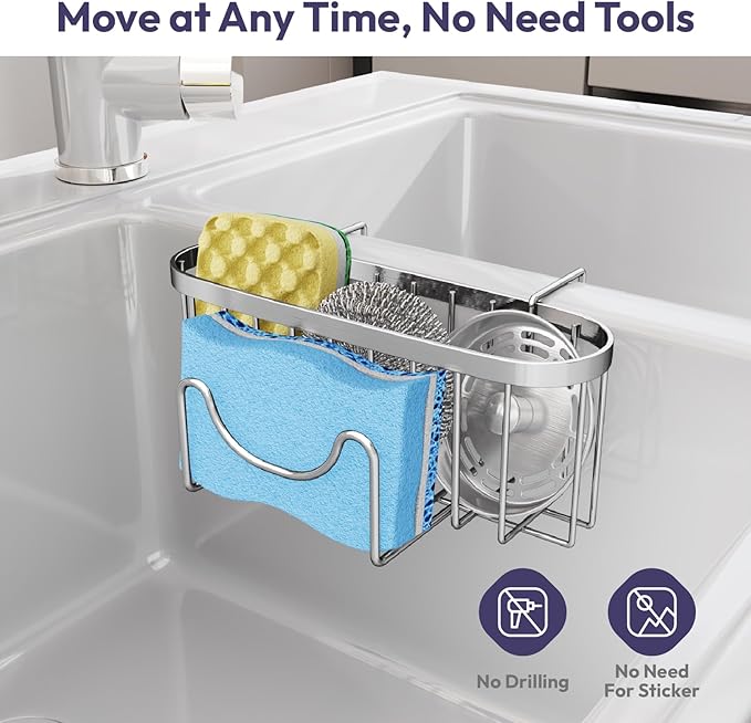 SWTYMIKI Sponge Holder for Kitchen Sink