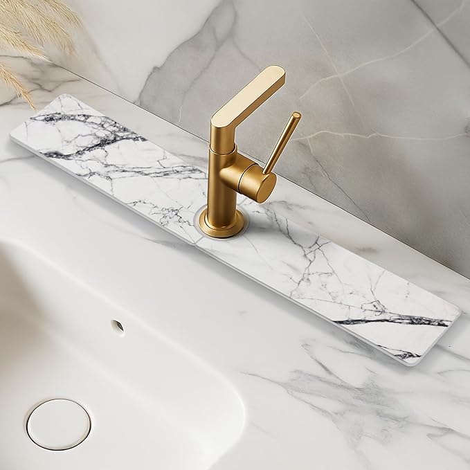 Faucet Splash Guard for Kitchen Sink – Super Absorbent Diatomite Stone Mat