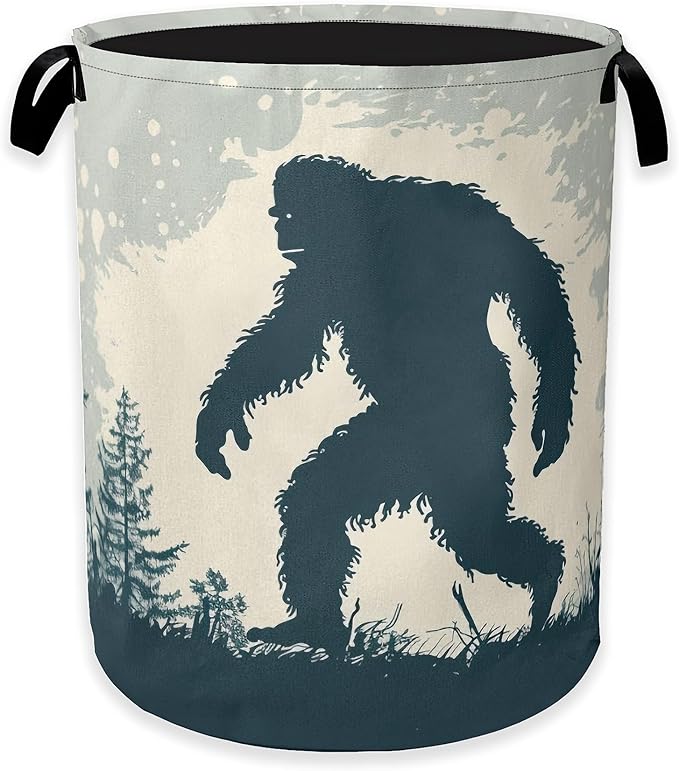 Big Foot Laundry Hamper, Retro Forest Collapsible Laundry Baskets, Waterproof