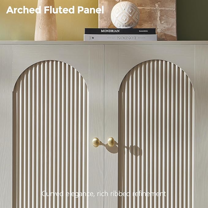 IFBUY Modern Sideboard Buffet Cabinet, Wooden Modular Coffee Bar Cabinets
