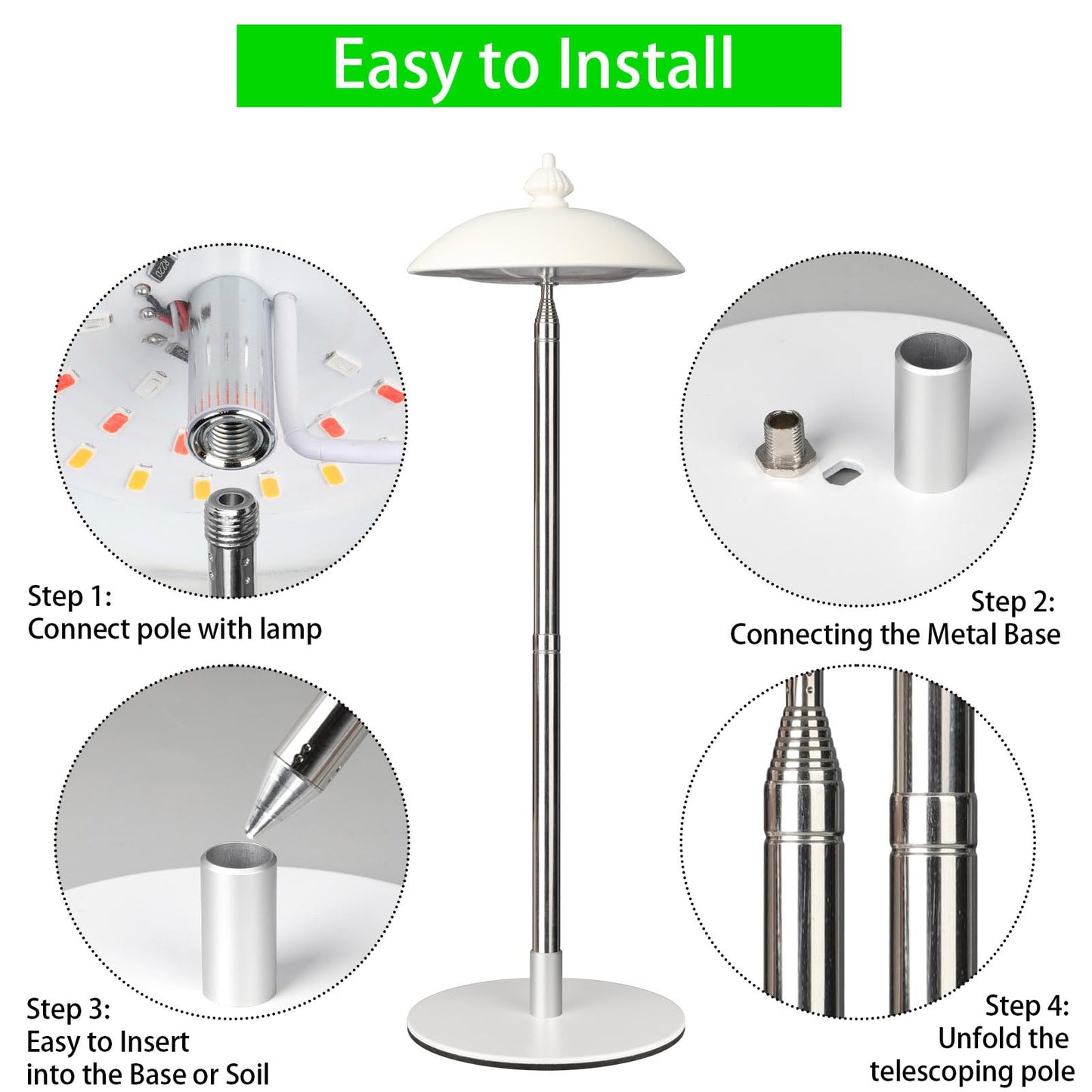 Qtittu LED Floor Grow Lights for Indoor Plants, Corner Stand Full Spectrum Plant Growing Lamp, 10 Dimmable Levels Auto 3/6/9/12H Timer Grow Light, Height Adjustable for Large Tall Plants (Have Base)