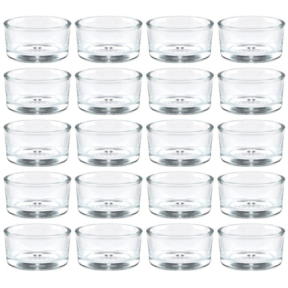 UPlama 36 Pack Clear Glass Tealight Candle Holders, 1.8 Inch Wide x 1 Inch High, for 1.5" Tealights, Bulk for Wedding Centerpieces, Party, Dinner, Home Decor