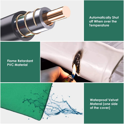 PETNF Outdoor Pet Heating Pads for Dog,Soft Electric Blanket Auto Temperature Control,Heated Mat for Dog House,Whelping Supply for Pregnant New Born Stray Feral Cat Puppy,Safe