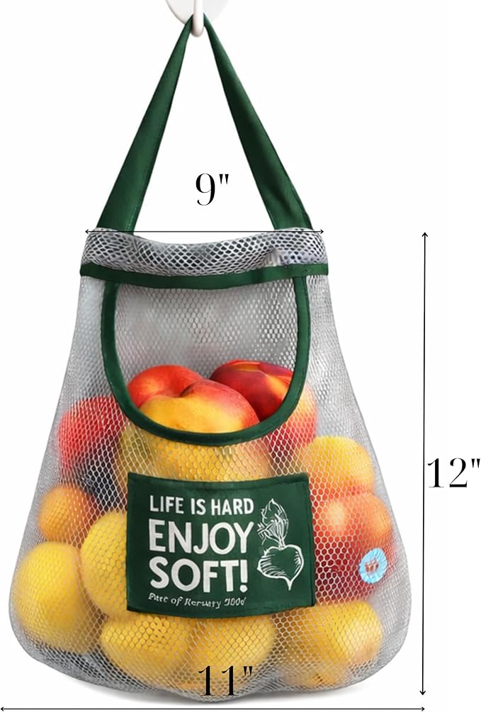 Durable Reusable Hanging Storage Mesh Bags