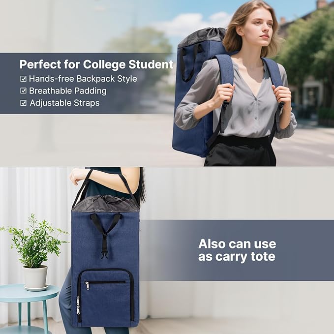 Bukere Laundry Backpack for College Students Dorm Essentials, Extra Large 90L