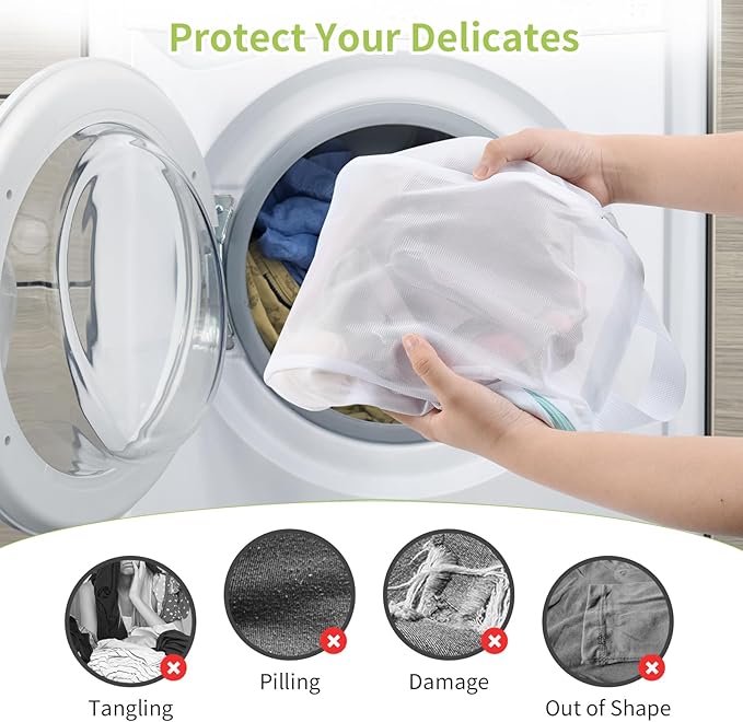 OTraki 2Pcs Small Laundry Bags 10x12 Inch Delicates Lingerie Bags Mesh Wash