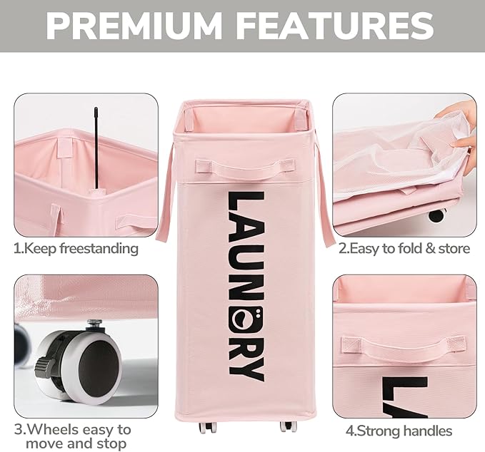 Goodpick Pink Laundry Basket