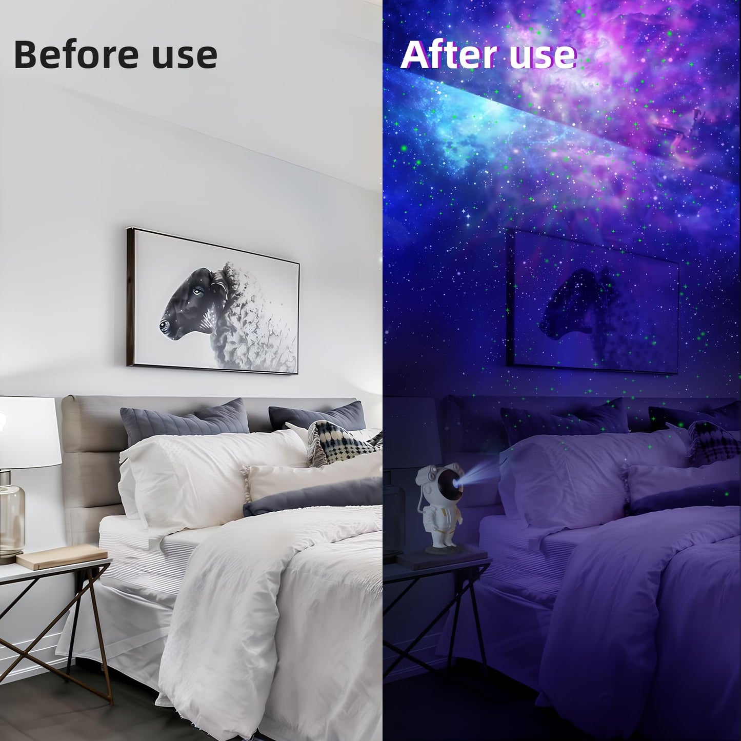 Star Projector Night Lights,Tiktok Astronaut Nebula Galaxy Lights for Bedroom,Gaming Room Décor Aesthetic,Remote Control Timing and 360°Rotation Magnetic Head