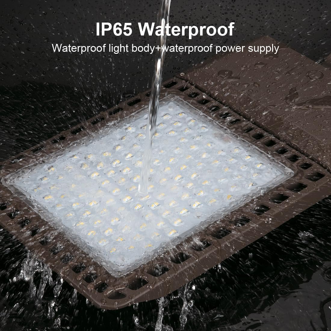 Juyace 300W LED Parking Lot Lights with Slip Fitter Mount Pole Flood Dusk to Dawn Outdoor Lighting Commercial Street 5000K IP65 Waterproof 100-277V (3 Pack)