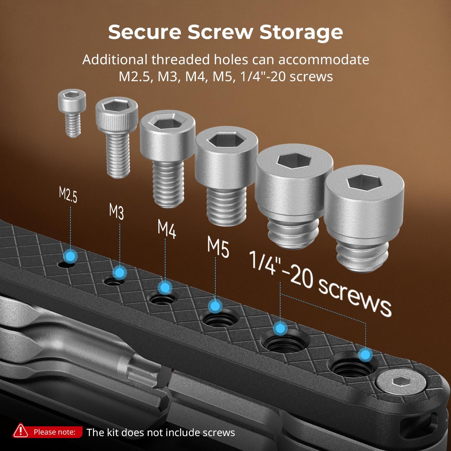 SMALLRIG Camera Tool, Folding Tool Set with Screwdrivers and Wrenches, Camera Toolkit Photography Tool Including Allen Wrenches, Slotted Screwdriver, Cross-Head Screwdriver, T25 Driver - 4681