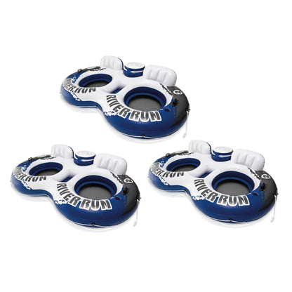 Intex River Run II 2-Person Water Tube w/Cooler and Connectors (3 Pack) 58837EP