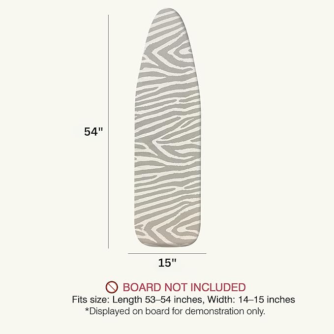 Ironing Board Cover and Pad 15"x54" Extra Thick Natural Cotton, Scorch and