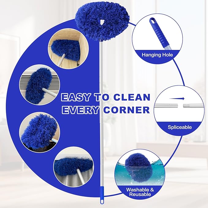 Ceiling Fan Cleaner Duster Reusable Microfiber Ceiling Fan Blade Cleaner