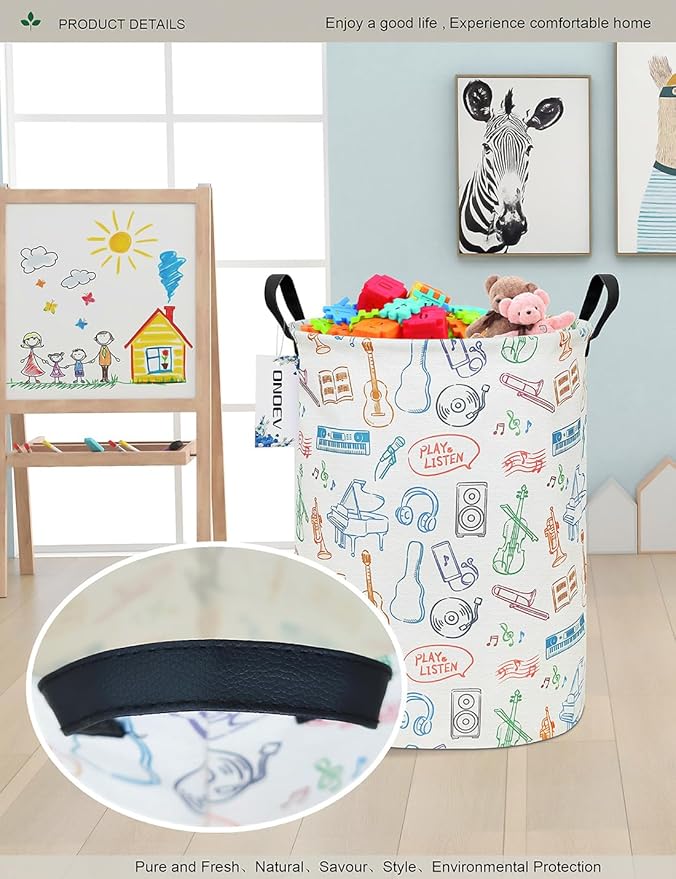 Round waterproof laundry basket, gift basket, suitable