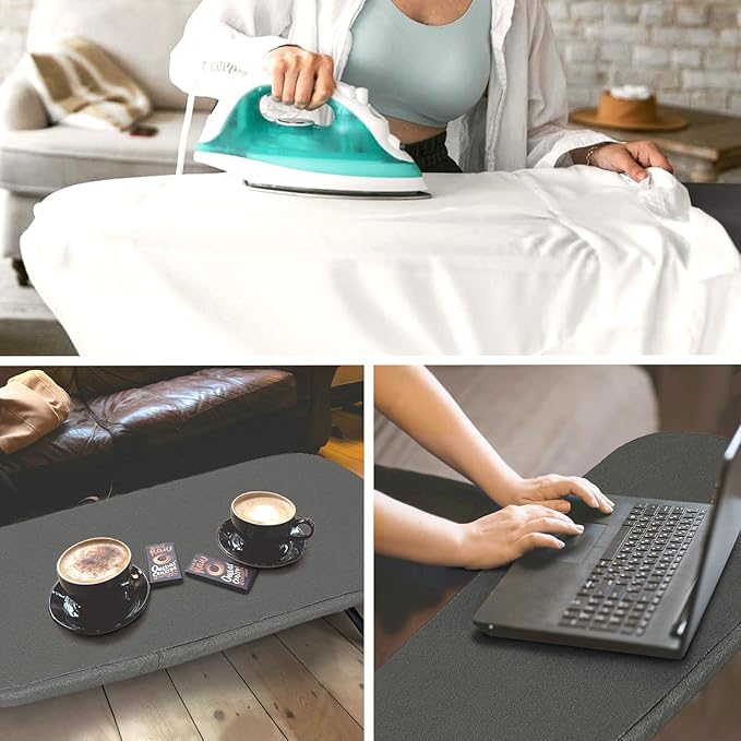 Small Ironing Board Tabletop, RAINHOL Compact Portable Iron Board Foldable