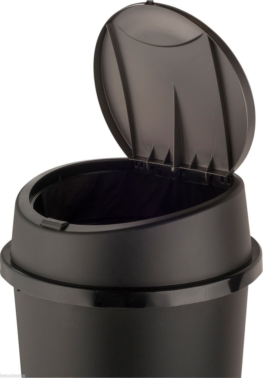 45 Liter 45L TOUCH BIN Colour Bin for Home Garden Office School Kitchen Bathroom Top Bin Portable Pedal Bin Removable Lid BLACK