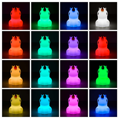 BONNYCO Night Light Kids with Remote & Touch Control 16 Colours Unicorn Baby Night Light with Timer | Kids Lamp Silicone 100% BPA Free | Cute Lamp Nightlights for Bedroom | Gifts for Girls & Boys