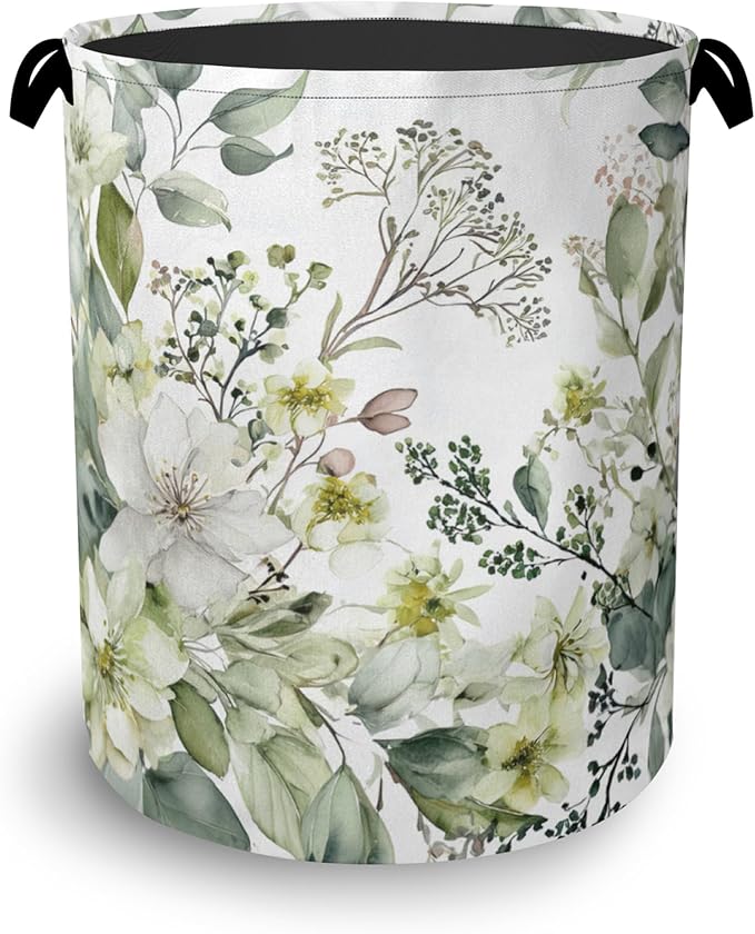 Flowers Plants HerbsLaundry Hamper, Dirty Clothes Laundry Basket