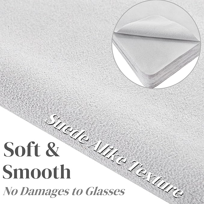 100 Pack Microfiber Glasses Cleaning Cloth, Ultra Soft Eyeglasses Wipe Suede