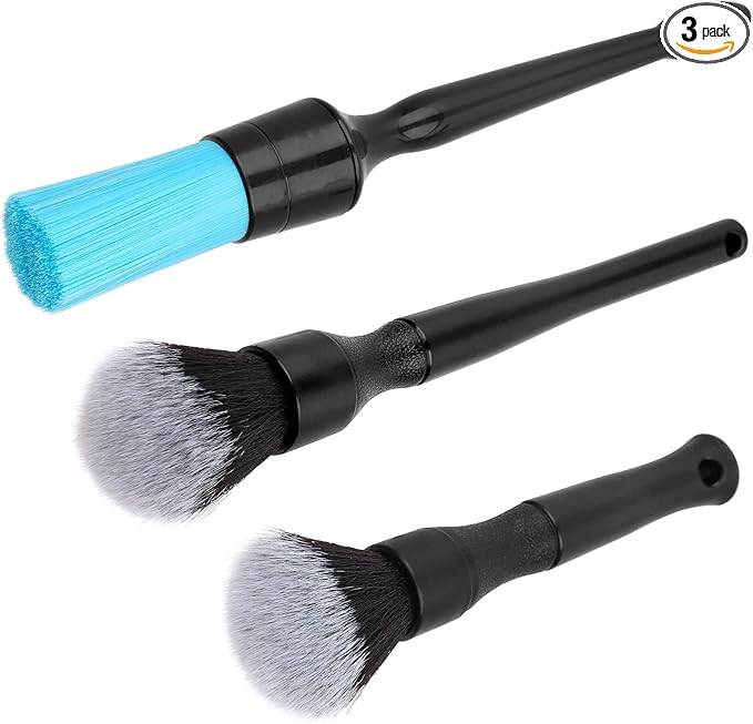 AntBooBoo 3 Pack Ultra-Soft Detailing Brush Set, Comfortable Grip and