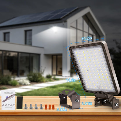 Dream Eeve 240W LED Parking Lot Light Trunnion Mount Dusk to Dawn 5000K Led Parking Lot Lights Outdoor Area Commercial Security IP65 Waterproof 100-277V 36000LM