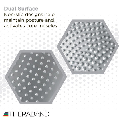 THERABAND Stability Disc, 13-Inch Silver, Latex-Free, Pre-Inflated Balance Cushion for Core Strength, Wobble Seat for Posture & Active Sitting, Wobble Disc for Office Chair or Rehab